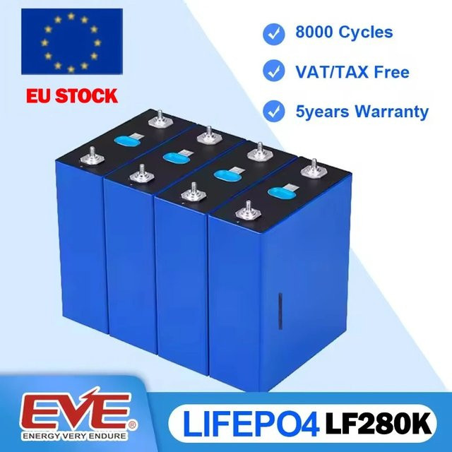 EVE 280Ah LiFePO4 Batteriezelle 3.2V Grade A LF280K Prismatische Lithium-Ionen-Zelle für DIY-Batterien und Camping - Bild 1