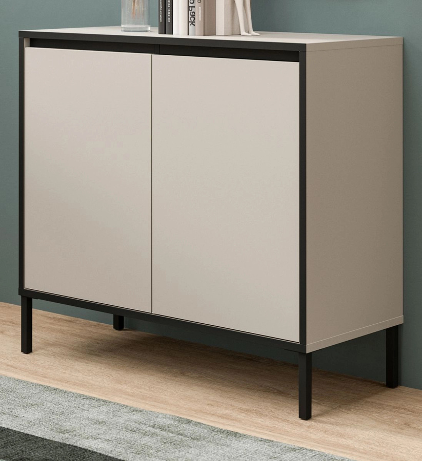 Kommode Torello von Inn.Furn in Kaschmir und Schwarz, B/H: 92 x 83 cm - Bild 1