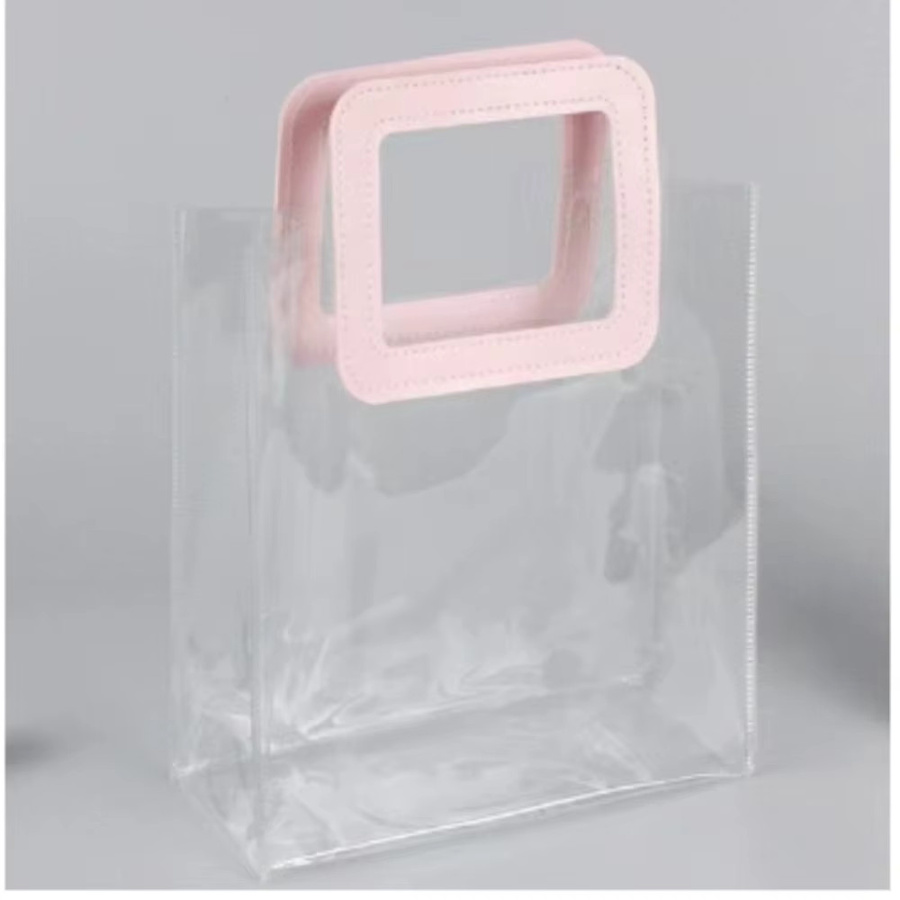 Transparente PVC-Einkaufstasche mit großer Kapazität und wasserdichter Aufbewahrungsmöglichkeit in Transparent - Bild 2