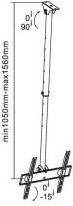 InLine Deckenhalterung für LED, LCD und Plasma Fernseher, Tragkraft bis 50 kg, Diagonale 58-107 cm (23-42 Zoll), Modell 23149A - Bild 1
