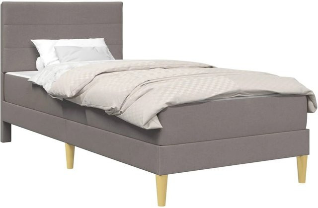 vidaXL Polsterbett in Taupe mit Stoffbezug B/T/H: 90 x 200 x 100 cm - Bild 1