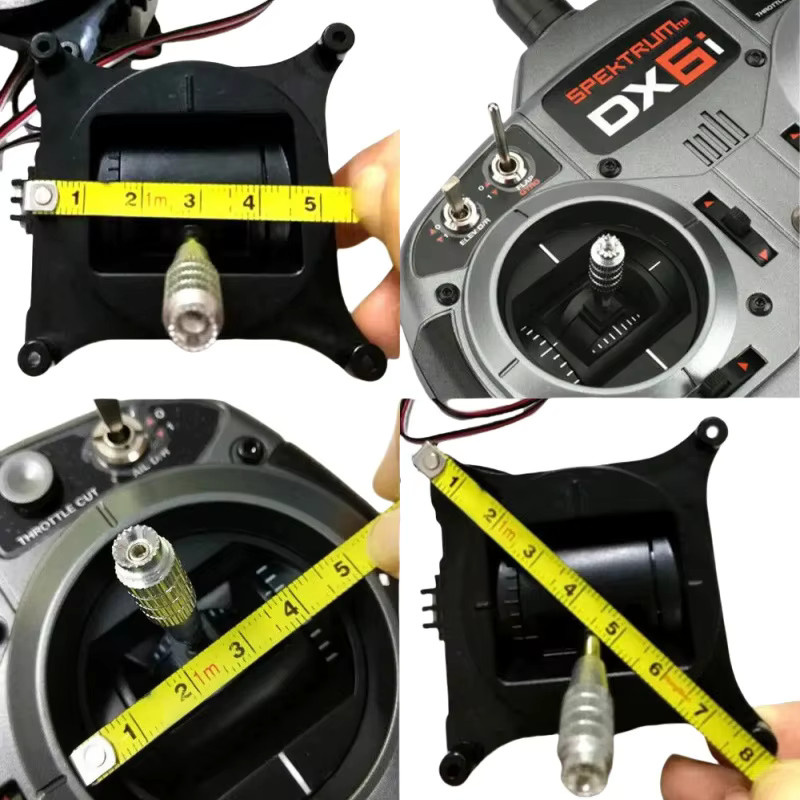 Gimbal-Steuerknüppel und Gashebel Upgrade-Teile für Spektrum DX6i DX9 Sender und HobbyKing ORX T-SIX RC-Controller in Schwarz - Bild 3
