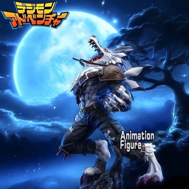Bandai Digimon Adventure Garurumon Actionfigur aus PVC in Weiß, Höhe: 20 cm - Bild 1