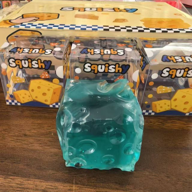 Kysinbs Squishy Käse, Transparentes Gelee, Fidget Spielzeug, gray - Bild 1