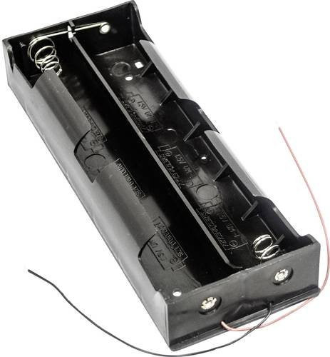MPD BH26DW Batteriehalter für 6x Mono D Batterien mit Kabel in Schwarz, B/T/H: 201 x 73 x 29 mm - Bild 1