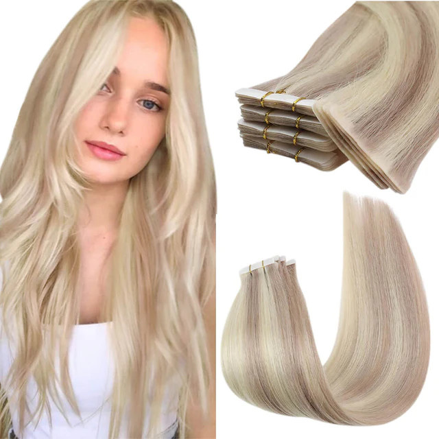 Moresoo Haarverlängerung, glattes Echthaar, Unisex - Bild 1