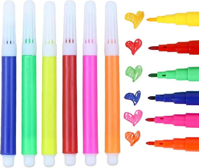 TMZ Mini-Aquarellstifte im 6er-Pack, bunte Malwerkzeuge für Kunst, Büro und Schule - Bild 1
