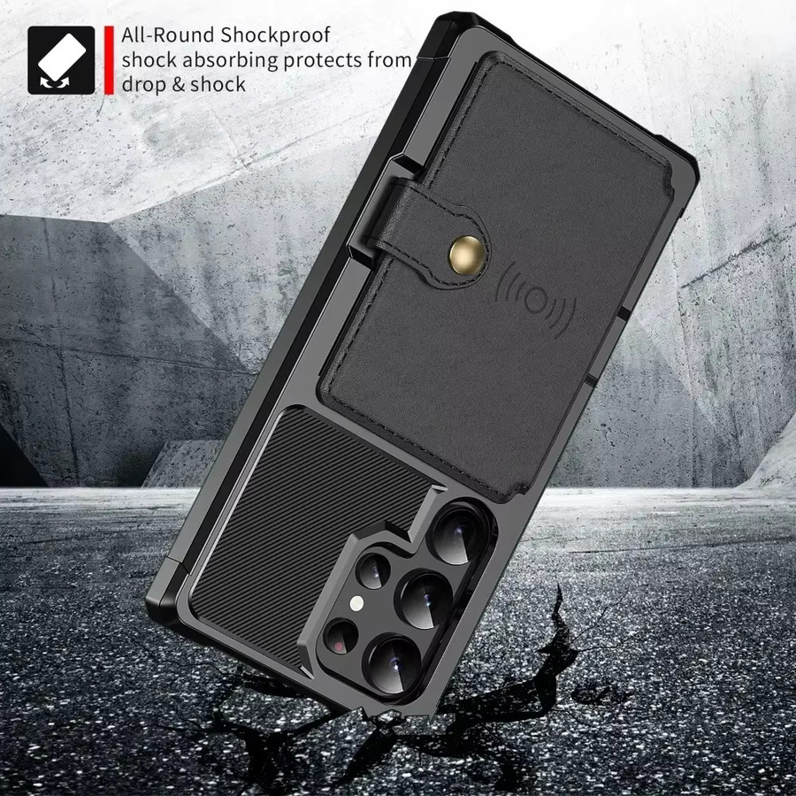 ZM03 Kartenetui-Hülle für Samsung Galaxy S26 S25 S24 S23 S22 S21 Ultra FE A56 A36 in Schwarz und Grün - Bild 2