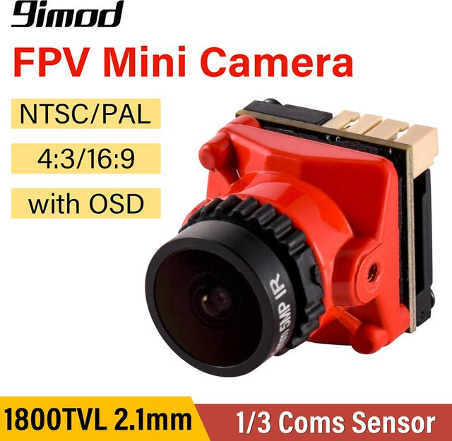 9IMOD FPV-Kamera mit 5MP Auflösung, 1800TVL und 2,1 mm Linse für RC Racing Drones mit 1/3 CMOS Sensor und IR-Blockfilter - Bild 1