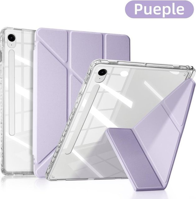 Samsung Galaxy Tab Hülle mit Stifthalter und Magnetverschluss Y-Typ in Purple für S9, S9 FE, S10 FE, S10 Lite, S9 Plus, A9 und A9 Plus - Bild 1