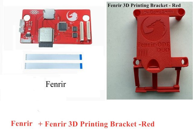 Fenrir Modularer Chip mit 3D-Druckhalterung und ODE-Platine für Saturn XStation SAROO PHOEBE RHEZ Wuxi OED/CD Switcher SS MODE in Rot - Bild 1