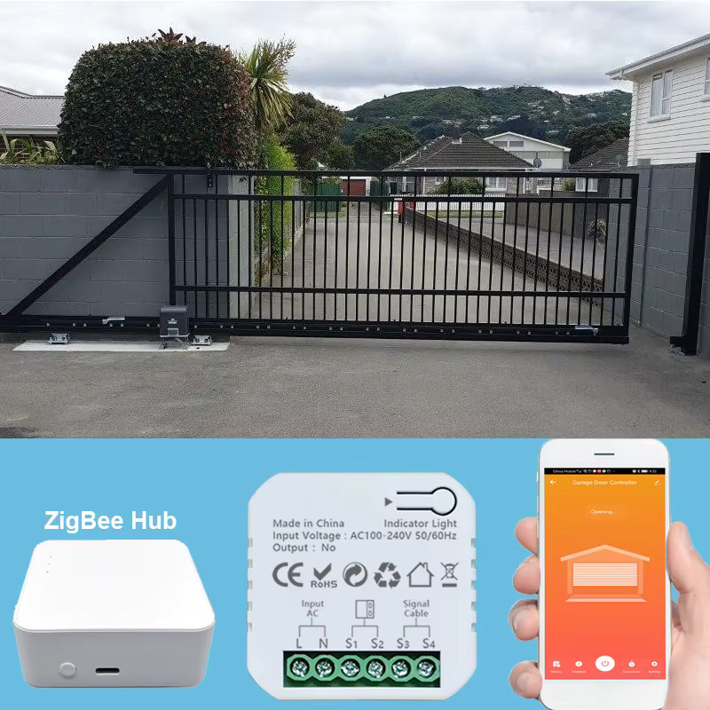 MatSee Plus ZigBee Motorisierter Schwingtor- und Schiebetor-Controller mit Trockenkontakt und App-Fernbedienung in Weiß, kompatibel mit Tuya, Alexa und Google Home - Bild 3