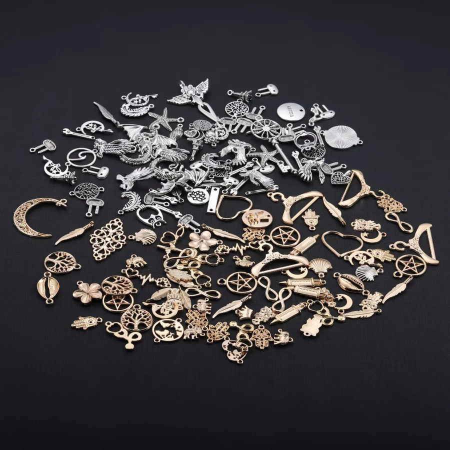 YouYoungDifferent Charms Tier Herz Blatt Blume, Silber, Unisex - Bild 2