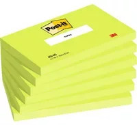 Post-it Neon Notes Haftnotizen Multicolor mit extra starker Klebekraft, Blanko, 7,6 x 7,6 cm - Bild 1