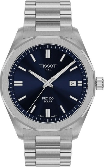 Tissot Armbanduhr Solar, Edelstahl, Blau, 39 mm, Herren - Bild 1