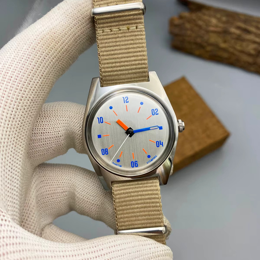 HEIMDALLR Armbanduhr, Handaufzug, Edelstahl, Silber, Textil/NATO, Herren - Bild 2