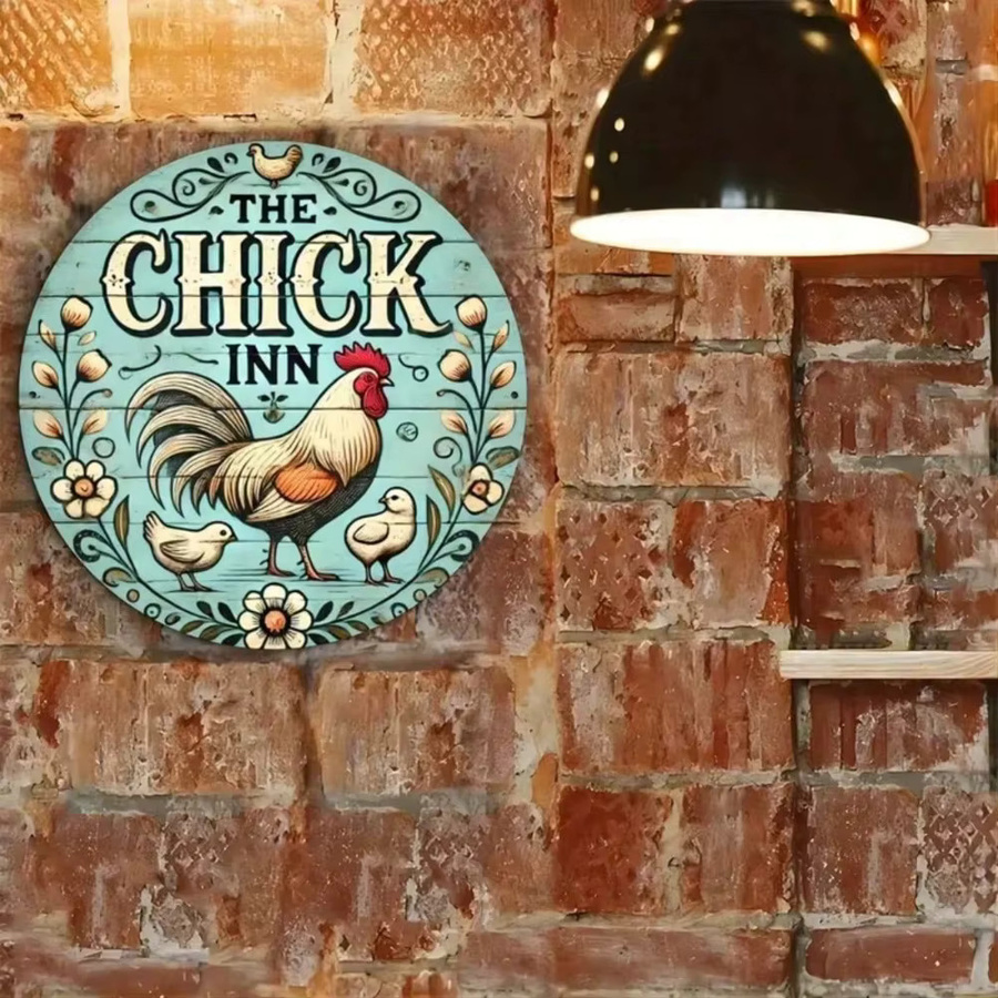 Potdemiel Chicken Inn Vintage-Wandkunst aus Eisen, quadratisch, B/H: 19,81 x 19,81 cm - Bild 6