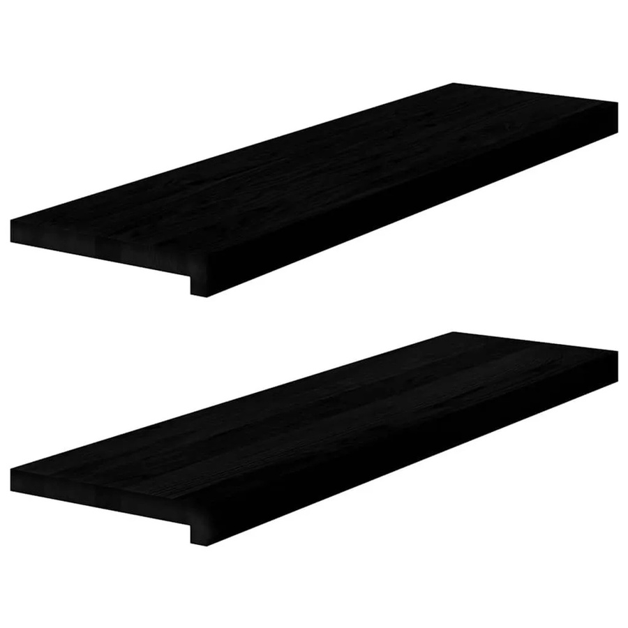 vidaXL Fensterbänke aus Massivholz Eiche, 2 Stück, Dunkelbraun, B/T/H: 90 x 30 x 2 cm - Bild 2