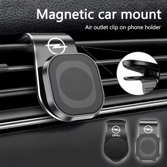 Magnetische Smartphone Halterung für Opel Corsa D, Astra, Insignia, Mokka, Adam, Combo und OPC in Schwarz - Bild 1