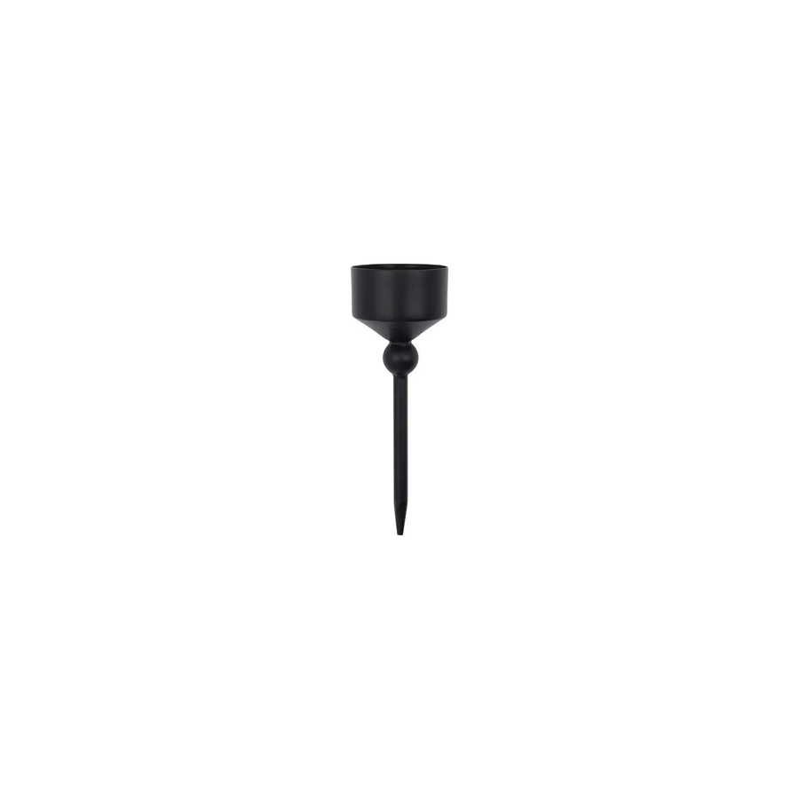 House Doctor Kerzenhalter Folk aus Metall in Schwarz, Höhe: 12 cm - Bild 1
