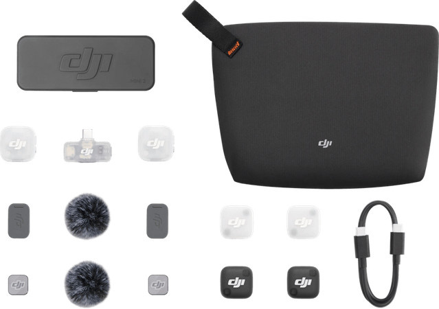 DJI Mic Mini 2 Mobiler Empfänger mit Ladecase in Schwarz für DJI Mic und Mic Mini Serie - Bild 1