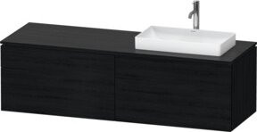 Duravit Waschtischunterschrank L-Cube in Schwarz, B/T/H: 162 x 55 x 48,2 cm - Bild 1