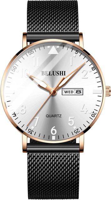 Dream Wristwatches Armbanduhr Edelstahl, Quarz, Weiß, Herren - Bild 1