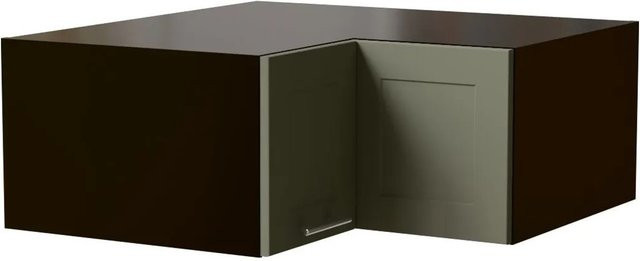 Feldmann-Wohnen Eckaufsatzschrank Oslo in Schwarz und Reed Green Matt mit Soft-Close-Türen, B/T/H: 90 x 36 x 90 cm - Bild 1