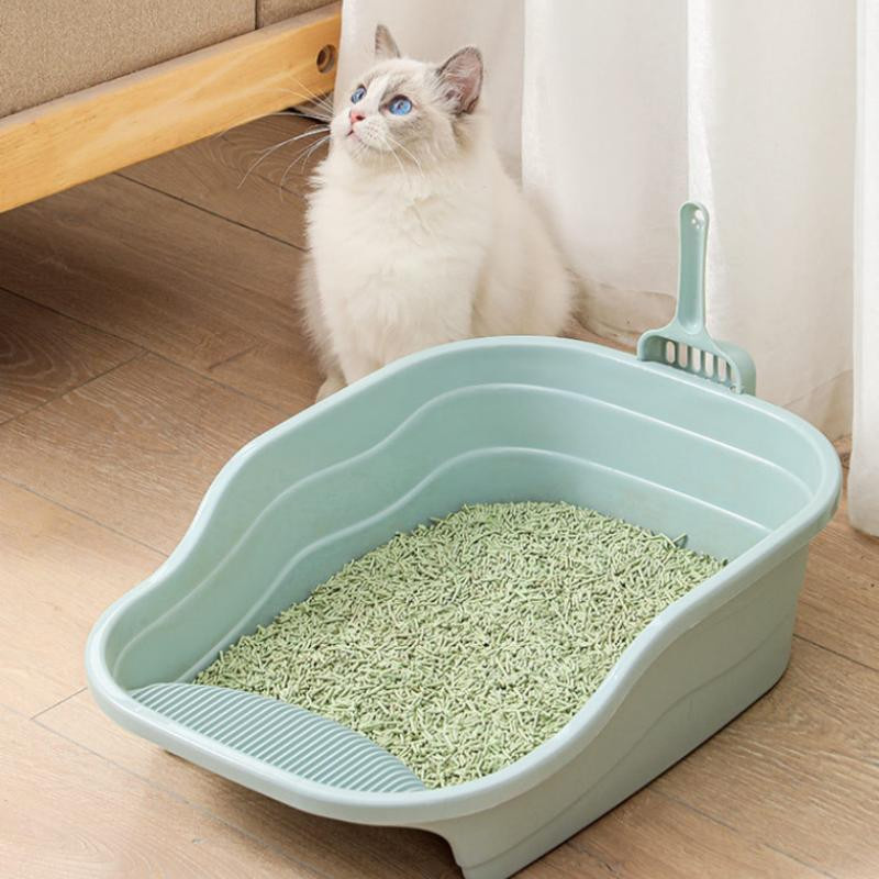 Offenes Katzentoilettenbecken im INS-Stil von Yiran Furniture in Rosa mit erhöhtem Boden zur Spritzvermeidung - Bild 1