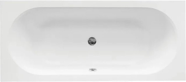 Bad Land Badewanne VITAE Rechteck aus Acryl in Weiß inklusive Styroporverkleidung, Bambus Badewannenablage und Kopfstütze B/T: 180 x 80 cm