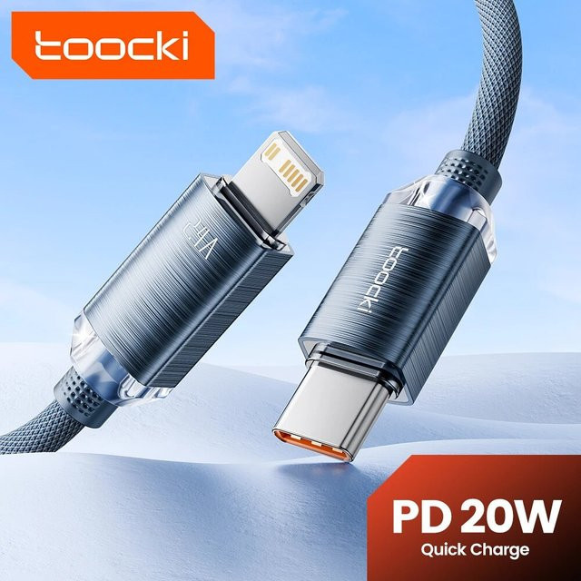 Toocki USB-C auf Lightning Kabel für iPhone und iPad in Grau - Bild 1