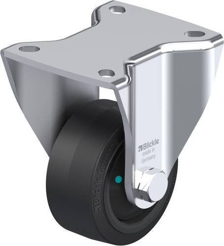 Blickle Bockrolle BH-POEV 82KFD aus Stahl und Kunststoff, Farbe Silber/Schwarz, Rad-Durchmesser: 80 mm, Tragfähigkeit (max.): 170 kg - Bild 1