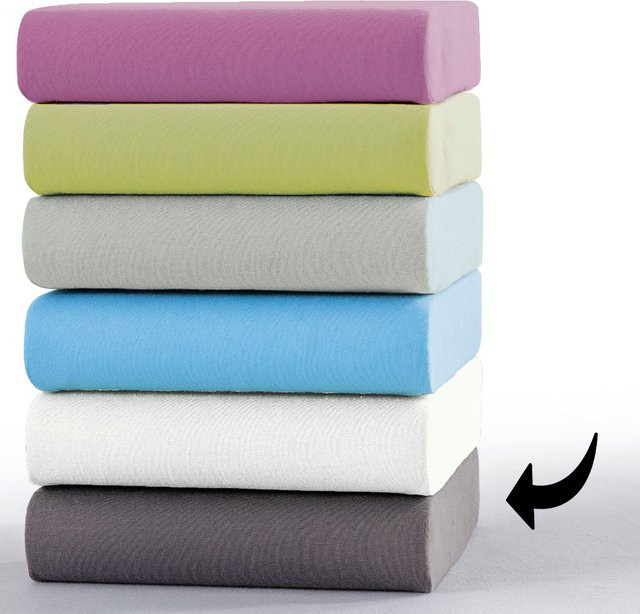 DREAMTEX Premium-Jersey-Spannbetttuch aus Baumwolle, B/T: 180 x 200 cm - Bild 1