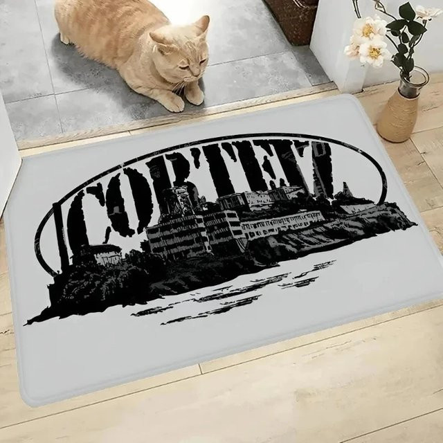 VIKAMA Fußmatte im Vintage-Urban-Industriestil, grau, B x T: 60 x 40 cm - Bild 1