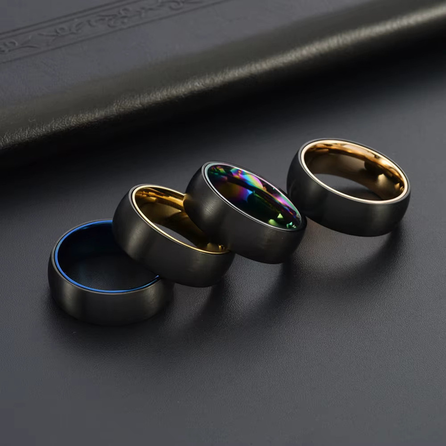 Rotierender Ring Titan, Schwarz, Herren, 8 mm - Bild 3