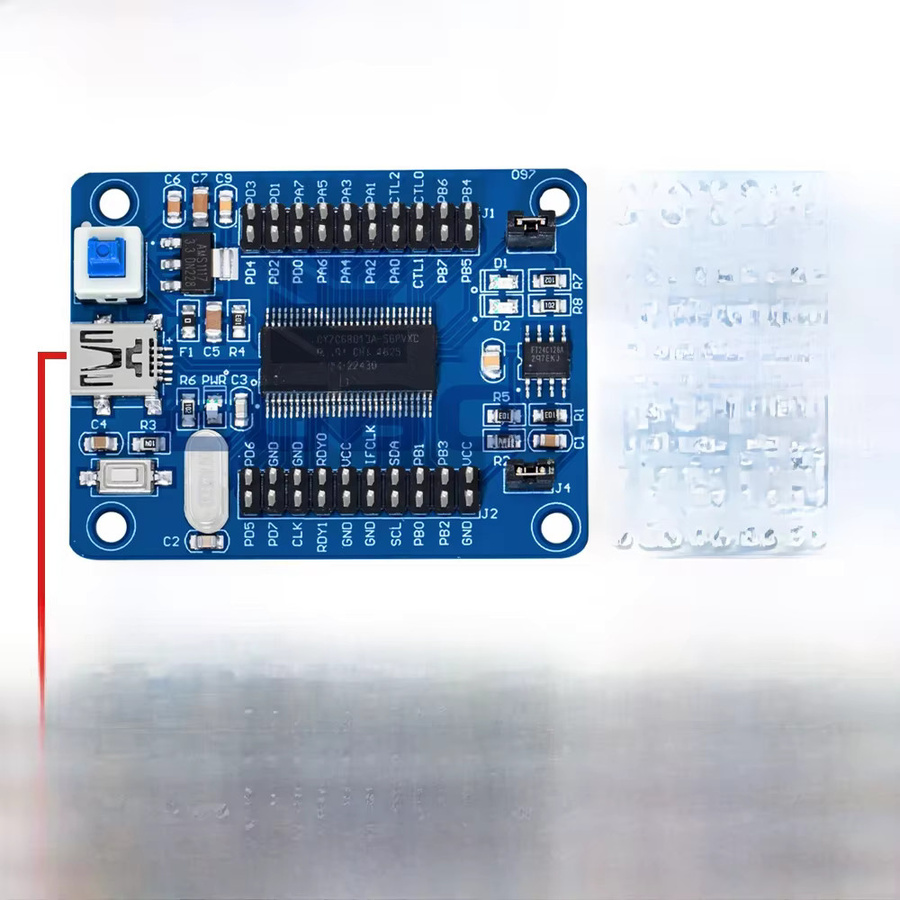EGBO EZ-USB fx2lp CY7C68013A USB Core Board Entwicklung Board mit I2C, Serieller SPI Schnittstelle und Mini-USB in Blau - Bild 3