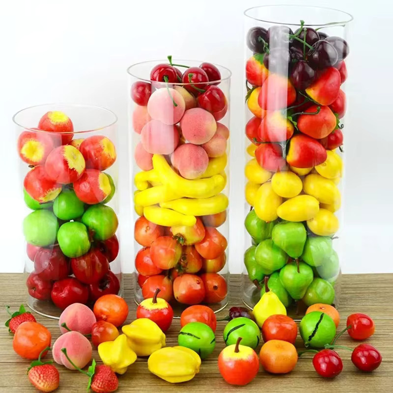 ZYF Miniatur Obst und Gemüse Set mit Pfirsich und Orange, 20 Teile, Multicolor - Bild 1