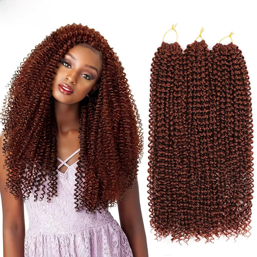 Felek Haarverlängerung Passion Twist Crochet, 22 Zoll, Schwarz, Rot - Bild 2
