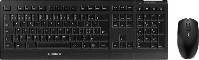 CHERRY B.UNLIMITED 3.0 Kabelloses mechanisches Tastatur- und Maus-Set mit CHERRY SX Switches, 2.4 GHz, Schwarz, Layout Schweiz - Bild 1