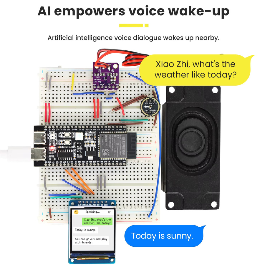 Keyestudio Xiao Zhi AI Chatbot DIY Kit, Learning Kit, mit 1,54 Zoll Bildschirmanzeige - Bild 2
