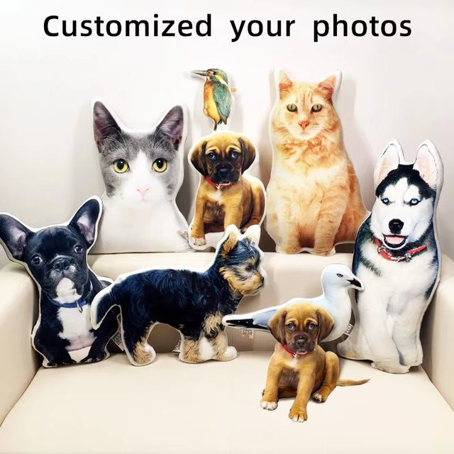 Winte Personalisiertes Hundekissen mit Foto als Plüschkissen für Hund und Katze in Mehrfarbig - Bild 1