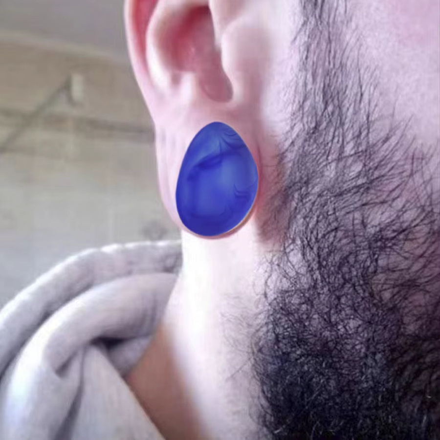 Ohr Expander, Blau, Bunt, Piercing Schmuck - Bild 3