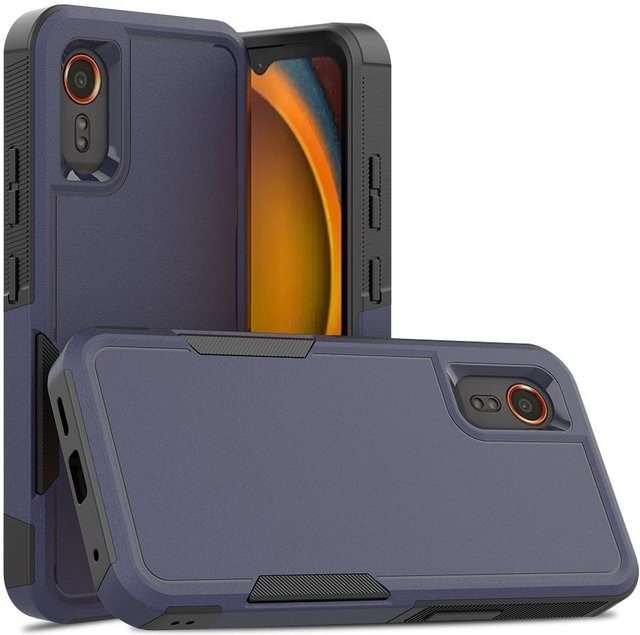 Stoßfeste Hybridhülle für Samsung Galaxy Xcover 7 in Blau, Zweischichtiges TPU und PC Design - Bild 1
