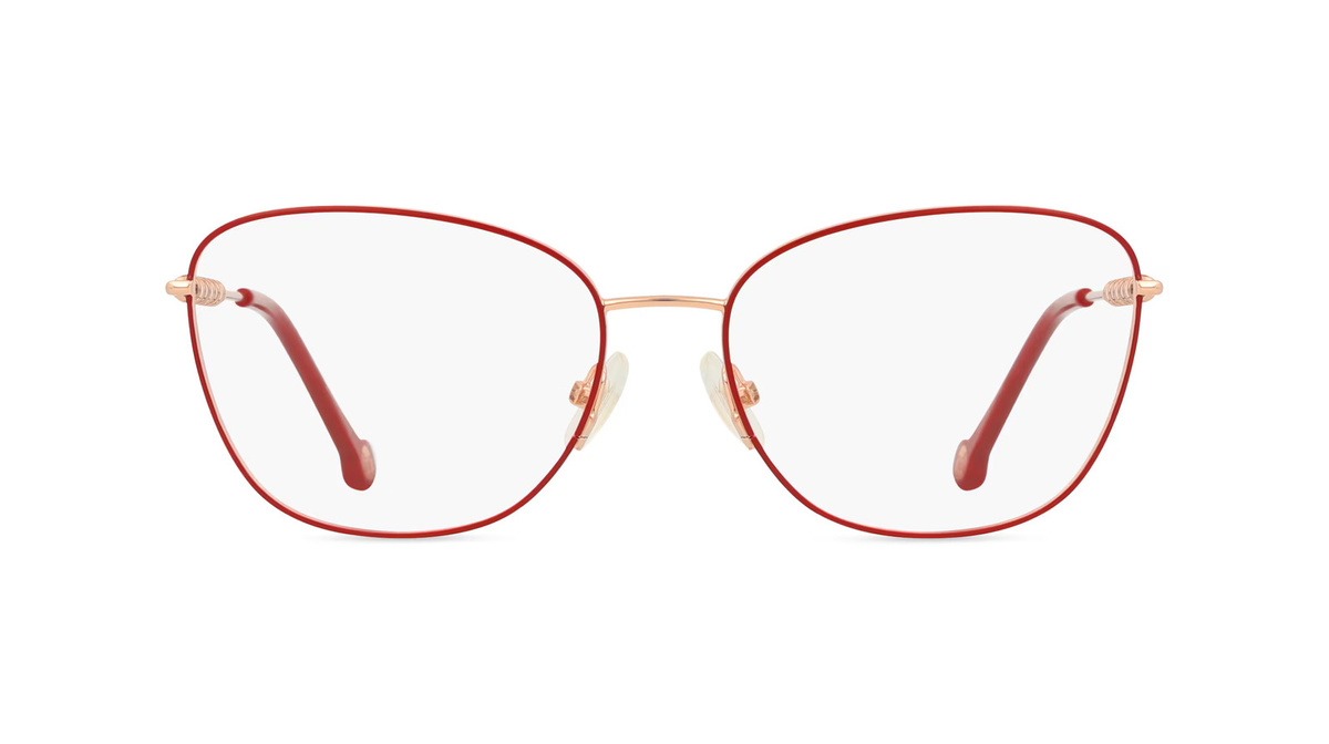 Carolina Herrera 0104 Korrektionsbrille Cat Eye, Vollrand, Acetat, Rot, Damen - Bild 1