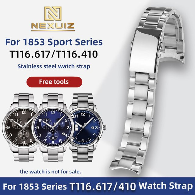 Nexuiz Uhrenarmband Edelstahl, 22 mm, Silber, Herren - Bild 1