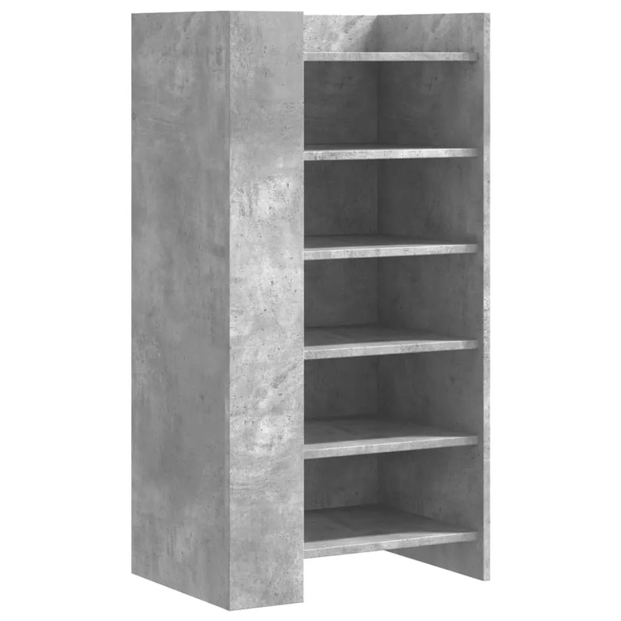 vidaXL Schuhschrank aus Holzwerkstoff in Grau, B/T/H: 52 x 37,5 x 100 cm - Bild 2