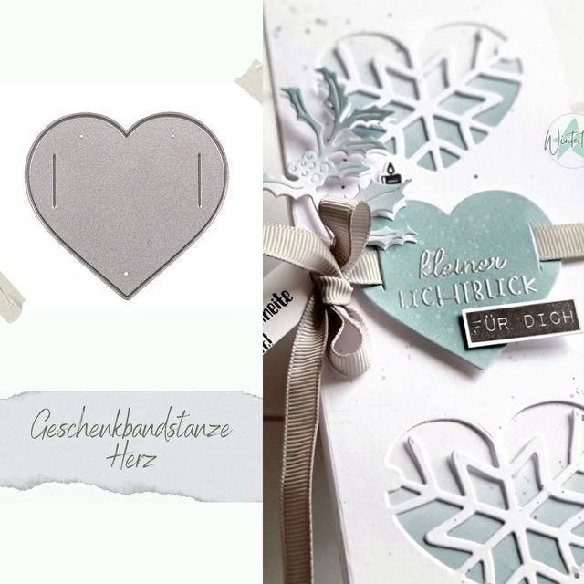 Herz-Stanzform für Geschenkband und Scrapbook zur DIY-Dekoration von Grußkarten und Tagebüchern - Bild 1