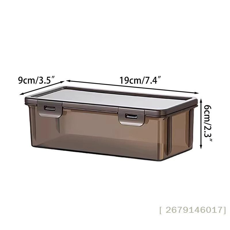 KOQZM Transparente Stiftebox aus Kunststoff, stapelbare Aufbewahrungsbox für Büro und Schule, B/T/H: 6,0 x 9,0 x 1,0 cm - Bild 3