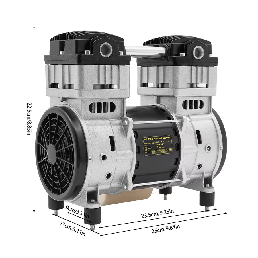 CNCEST Luftkompressorpumpenkopf 1500 W in Silber mit 36,98 Gallonen/Min für Kfz-Reparaturmaschinen - Bild 6