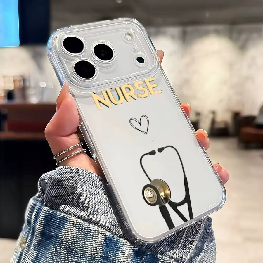 Stoßfeste Silikon-Handyhülle mit Medizin-Design für iPhone 15 14 13 12 11 Pro Max Plus Mini in Transparent - Bild 3